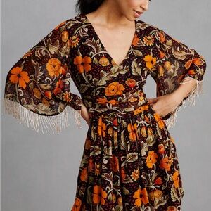 NWT Verb by Pallavi Singhee Fringed Mini Dress - Anthropologie
